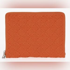 Bottega Veneta Orange Quilted Clutch